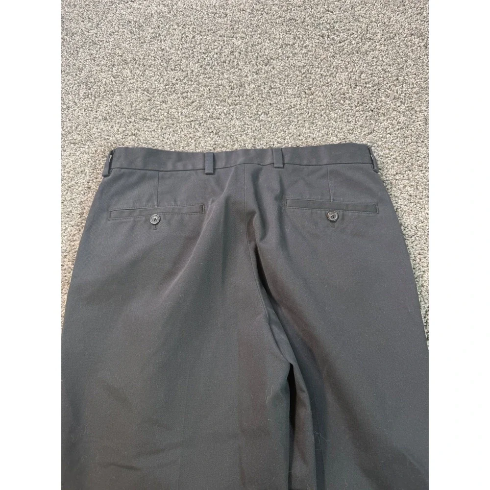 Brooks Brothers 346 Advantage Chino Clark Fit Black Cotton Pants Mens 33x30